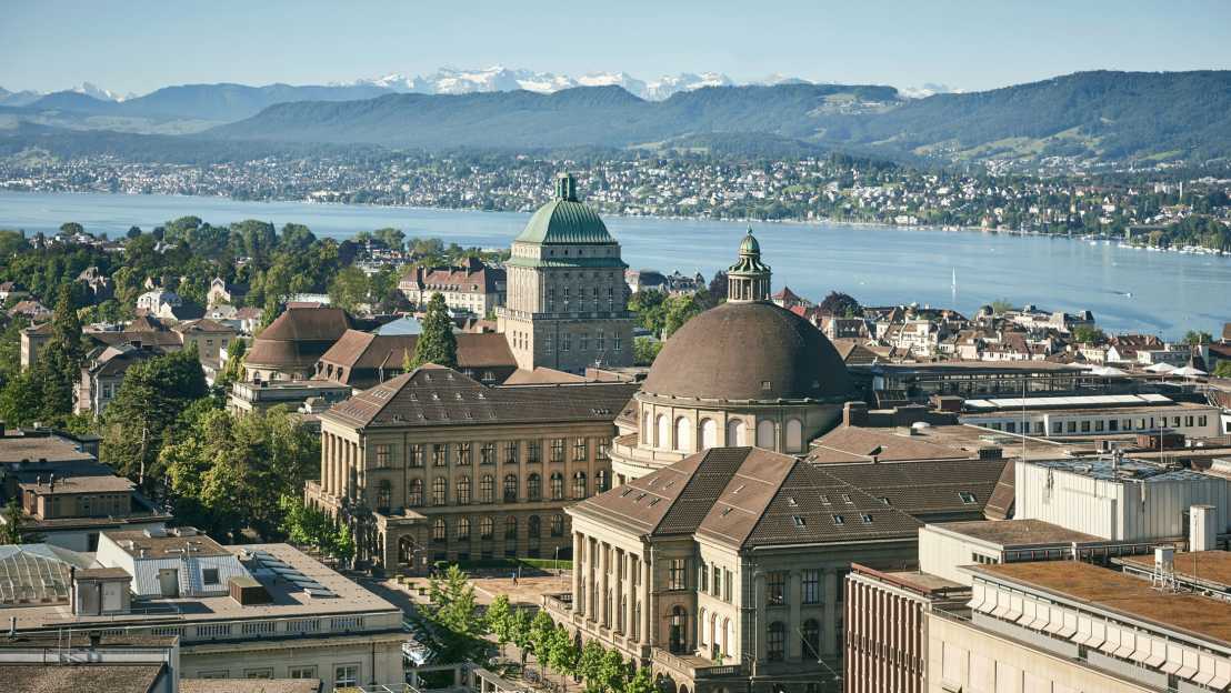 ETH Zurich and lake Zurich in the background